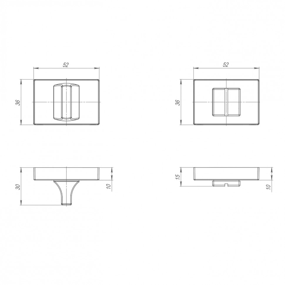 Ручка Punto (Пунто) поворотная BK6.K.QSL52 SN-3 матовый никель