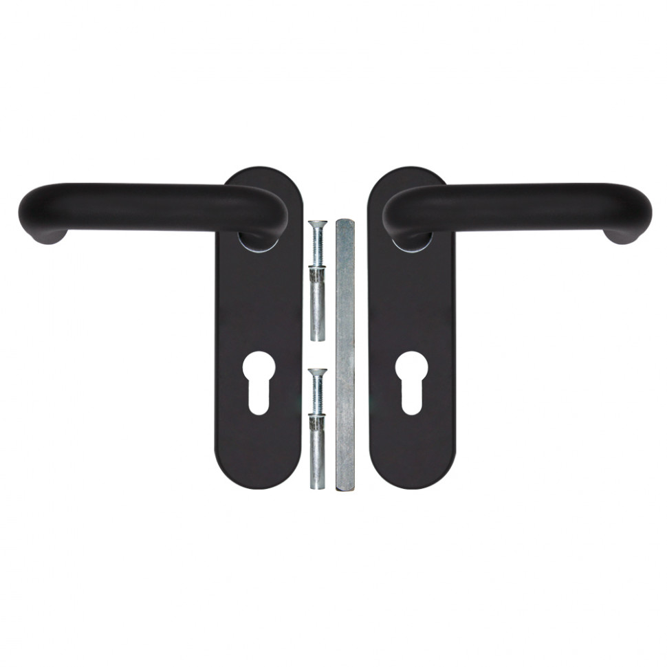 Ручка Fuaro (Фуаро) дверная FP.DH172.0433 NE (DH-0433 NE) (9x140) с пружиной BL-24 черный