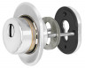 Броненакладка Fuaro (Фуаро) DEF.CRE/OV-set.9726 (DEF 9726) M6x90 врезная с чашкой CP-8 хром