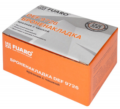 Броненакладка Fuaro (Фуаро) DEF.CRE/OV-set.9726 (DEF 9726) M6x90 врезная с чашкой CP-8 хром