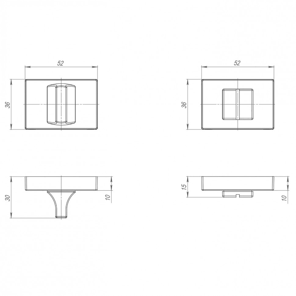 Ручка Punto (Пунто) поворотная BK6.K.QSL52 BL-24 черный