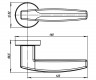 Ручка Armadillo (Армадилло) раздельная R.URB52.ARC (ARC URB2) SN/CP-3 матовый никель/хром