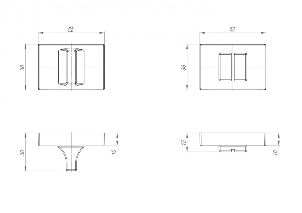 Ручка Punto (Пунто) поворотная BK6.K.QSL52 СP-8 хром