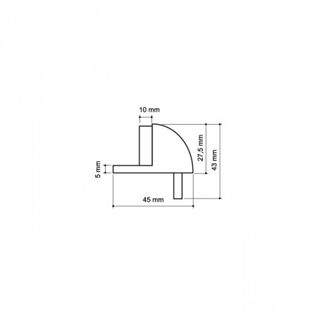 Упор Armadillo (Армадилло) дверной напольный STOPPER/ZA003 (DH003ZA) CP-8 хром