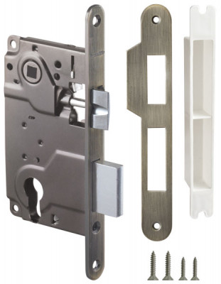 Корпус Armadillo (Армадилло) врезного замка c защёлкой METLH25-50 Box (LH 25-50) AB бронза