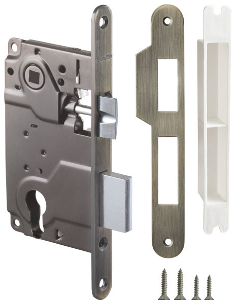 Корпус Armadillo (Армадилло) врезного замка c защёлкой METLH25-50 Box (LH 25-50) AB бронза