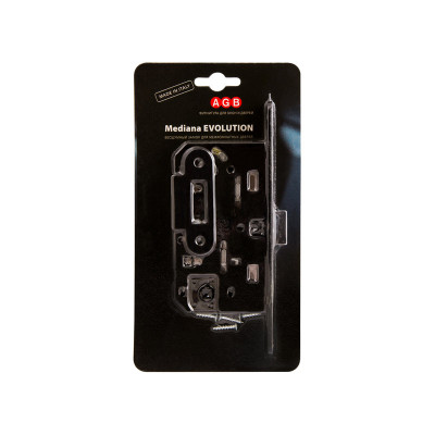 B01102.50.93.567 AGB (АГБ) Защелка врезная WC (черный) MEDIANA EV. (инд.упак+B01000.13)