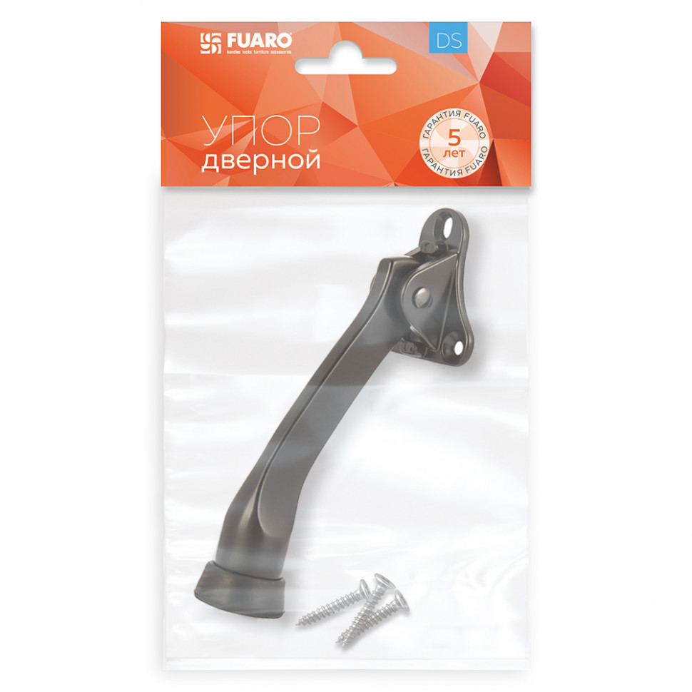 Упор Fuaro (Фуаро) дверной напольный STOPPER-100 BL (черный) козья ножка