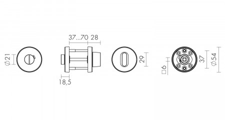 Ручка Fuaro (Фуаро) поворотная BK6.R.DSS201-02 (DSS-02-BK6) (INOX 201) BLACK