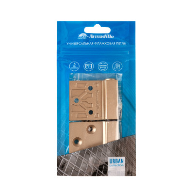 Петля Armadillo (Армадилло) универсальная флажковая FL.IN3800.US FSG флорентийское золото