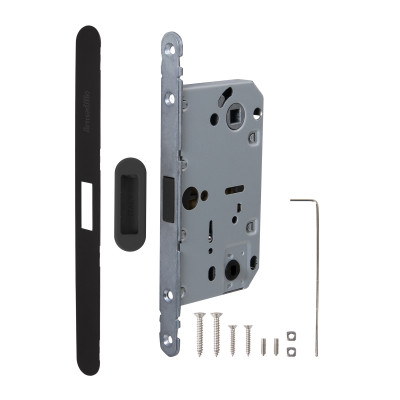 Магнитная Armadillo (Армадилло) защелка WC с ответной планкой GRAVITY.PRO G01.196.50.96 BL черный