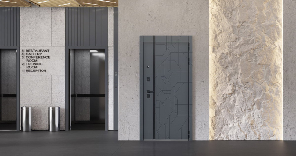 Стальная дверь "Forest" с зеркалом