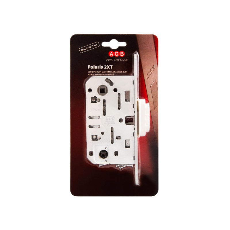 B06102.50.FM.567 AGB (АГБ) Защелка врезная WC (белый) с отв. пл. B02402.05.91 MEDIANA POLARIS