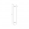 Ручка-скоба Fuaro (Фуаро) PULL.PH25/825.22 INOX 304 (PH-22-25/825-INOX)