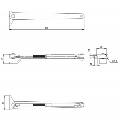 Рычажная Armadillo (Армадилло) тяга DCS.UN.BC/DA (25-140) AL (алюминий)