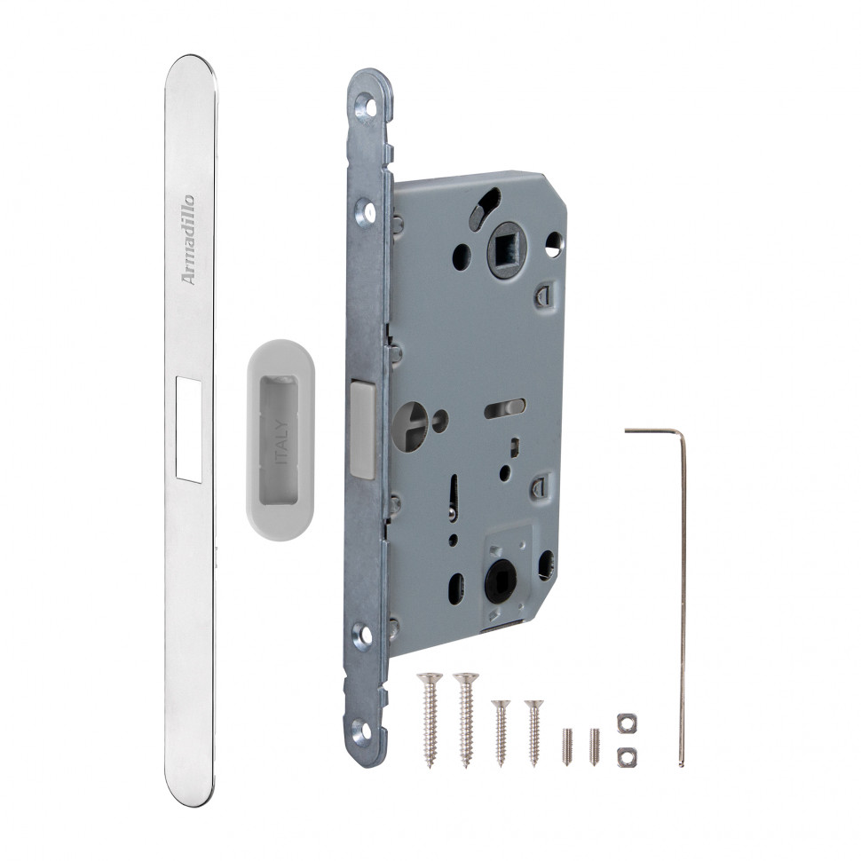 Магнитная Armadillo (Армадилло) защелка WC с ответной планкой GRAVITY.PRO G01.196.50.96 CP хром