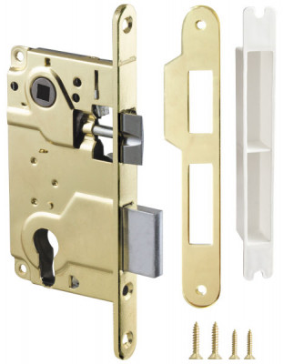 Корпус Armadillo (Армадилло) врезного замка c защёлкой METLH25-50 Box (LH 25-50) GP золото