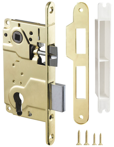 Корпус Armadillo (Армадилло) врезного замка c защёлкой METLH25-50 Box (LH 25-50) GP золото