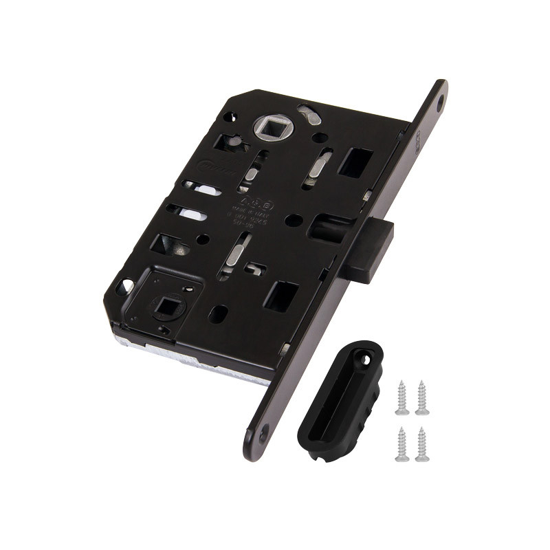 B06102.50.93.567 AGB (АГБ) Защелка врезная WC (черный) с отв. пл. B02402.05.93 MEDIANA POLARIS