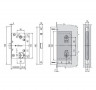 B06102.50.93.567 AGB (АГБ) Защелка врезная WC (черный) с отв. пл. B02402.05.93 MEDIANA POLARIS