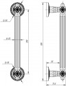 Ручка-скоба Armadillo (Армадилло) PULL.CL250.Matador ( Matador PULL CL) SILVER-925 серебро 925