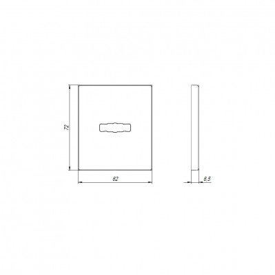 Накладка Armadillo (Армадилло) на сувальдный замок ESC.S-auto.USS/K (PS Protector/USS) CP хром