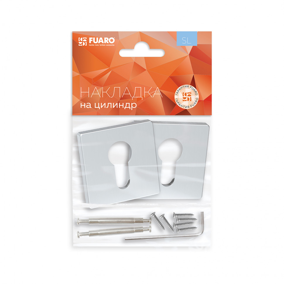 Накладка Fuaro (Фуаро) под цилиндр ET.K.SL52 (ET SL) SSC-16 сатинированный хром