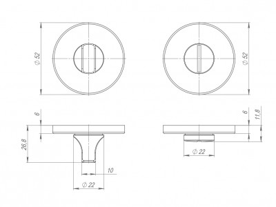 Ручка Punto (Пунто) поворотная BK6.R.ARC.R52 (BK6 ARC) SSC-16 сатин.хром