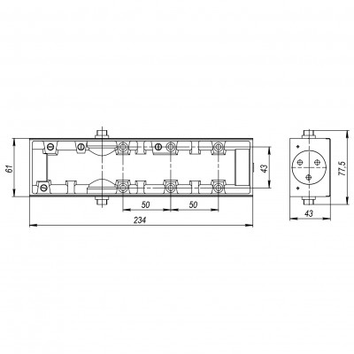Корпус Armadillo (Армадилло) доводчика DCS.UN.BC/DA (25-100/140) AL (алюминий)