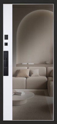 Стальная дверь «Конструктор» с зеркалом (биометрический замок)