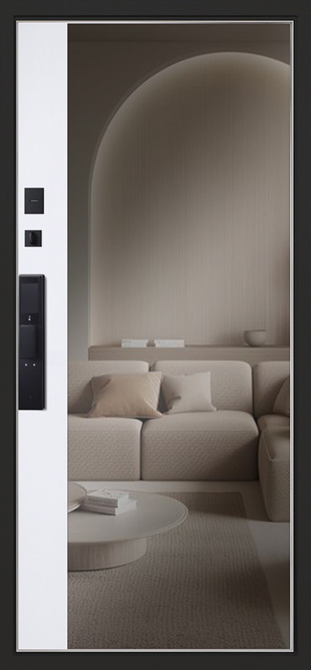 Стальная дверь «Конструктор» с зеркалом (биометрический замок)