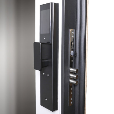 Стальная дверь «Конструктор» с зеркалом (биометрический замок)