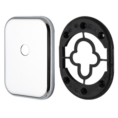 Декоративная Armadillo (Армадилло) Квадратная накладка на цилиндр со штоком BK-DEC SQ (ATC Protector 1) CP-8 Хром