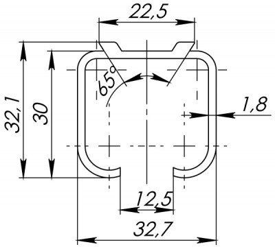 Верхняя Armadillo (Армадилло) направляющая Comfort R 60/80/1,8/3000 track (3 м)