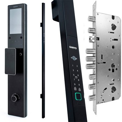 Электронный замок Sanyo D501 Tuya DM70 с WiFi, ручка скоба 1800 мм, черный