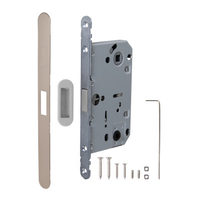 Магнитная Armadillo (Армадилло) защелка WC с ответной планкой GRAVITY.PRO G01.196.50.96 SN мат никель