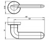 Ручка Armadillo (Армадилло) раздельная R.URB52.EXCALIBUR (EXCALIBUR URB4) SN-3 матовый никель