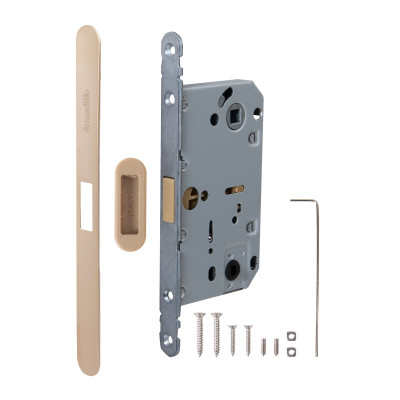 Магнитная Armadillo (Армадилло) защелка WC с ответной планкой GRAVITY.PRO G01.196.50.96 FSG флорентийское золото