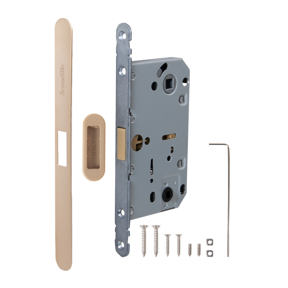 Магнитная Armadillo (Армадилло) защелка WC с ответной планкой GRAVITY.PRO G01.196.50.96 FSG флорентийское золото