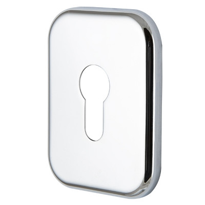 Декоративная Armadillo (Армадилло) Квадратная накладка на цилиндр ET-DEC SQ (ATC Protector 1) CP-8 Хром