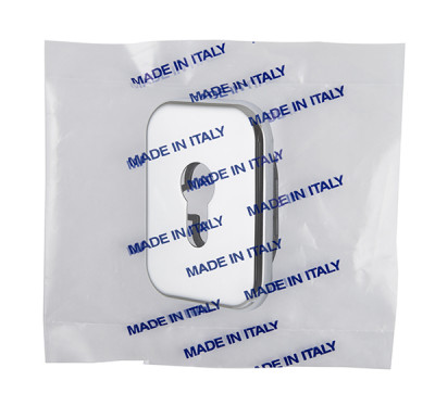 Декоративная Armadillo (Армадилло) Квадратная накладка на цилиндр ET-DEC SQ (ATC Protector 1) CP-8 Хром