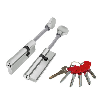 Цилиндровый Fuaro (Фуаро) механизм (D-PRO507-8/95) D-PRO5007-8Tang95(60+10+25) CP хром 5+1Key со штоком перекод.