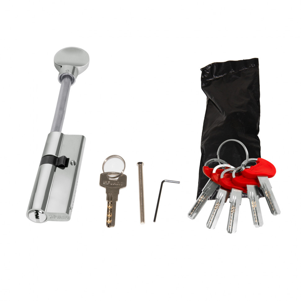 Цилиндровый Fuaro (Фуаро) механизм (D-PRO507-8/95) D-PRO5007-8Tang95(60+10+25) CP хром 5+1Key со штоком перекод.