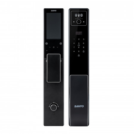 Электронный замок Sanyo D300 Tuya DM70 с WiFi, с распознаванием лиц, черный