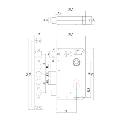 Электронный замок Sanyo D300 Tuya DM70 с WiFi, с распознаванием лиц, черный