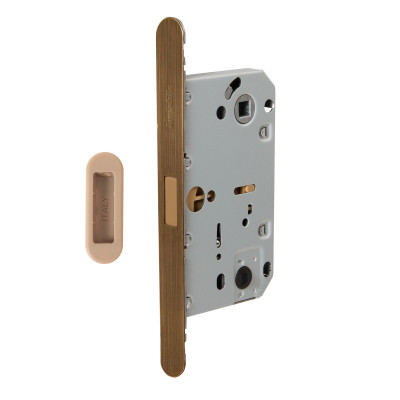 Магнитная Armadillo (Армадилло) защелка WC с ответной планкой GRAVITY.PRO G01.196.50.96 AB бронза