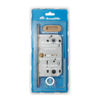 Магнитная Armadillo (Армадилло) защелка WC с ответной планкой GRAVITY.PRO G01.196.50.96 AB бронза